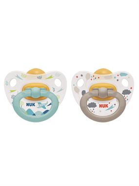 Nuk Happy Kids 2'li Kauçuk Emzik 18-36 Ay Mavi Nuk Happy Kids 2'li Kauçuk Emzik 18-36 Ay Mavi