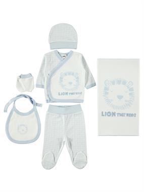 Civil Baby Erkek Bebek 6'lı Zıbın Takımı 0-3 Ay Mavi Civil Baby Erkek Bebek 6'lı Zıbın Takımı 0-3 Ay Mavi