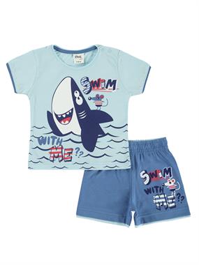 Civil Baby Erkek Bebek Şortlu Takım 6-18 Ay İndigo Civil Baby Erkek Bebek Şortlu Takım 6-18 Ay İndigo