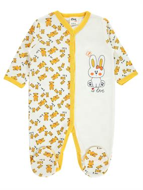 Civil Baby Kız Bebek Patikli Tulum 0-6 Ay Sarı Civil Baby Kız Bebek Patikli Tulum 0-6 Ay Sarı